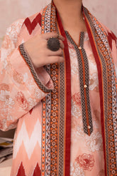 NUSL3208 Printed Lawn Suit - Unstitched 3Pc